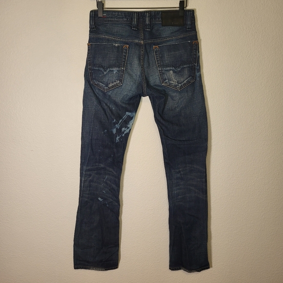 Diesel Viker R Box Distressed Straight Jeans Wash 0073H Size 26x30 - Picture 2 of 13